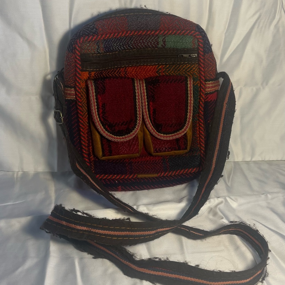 Stylish Red and Brown Bag